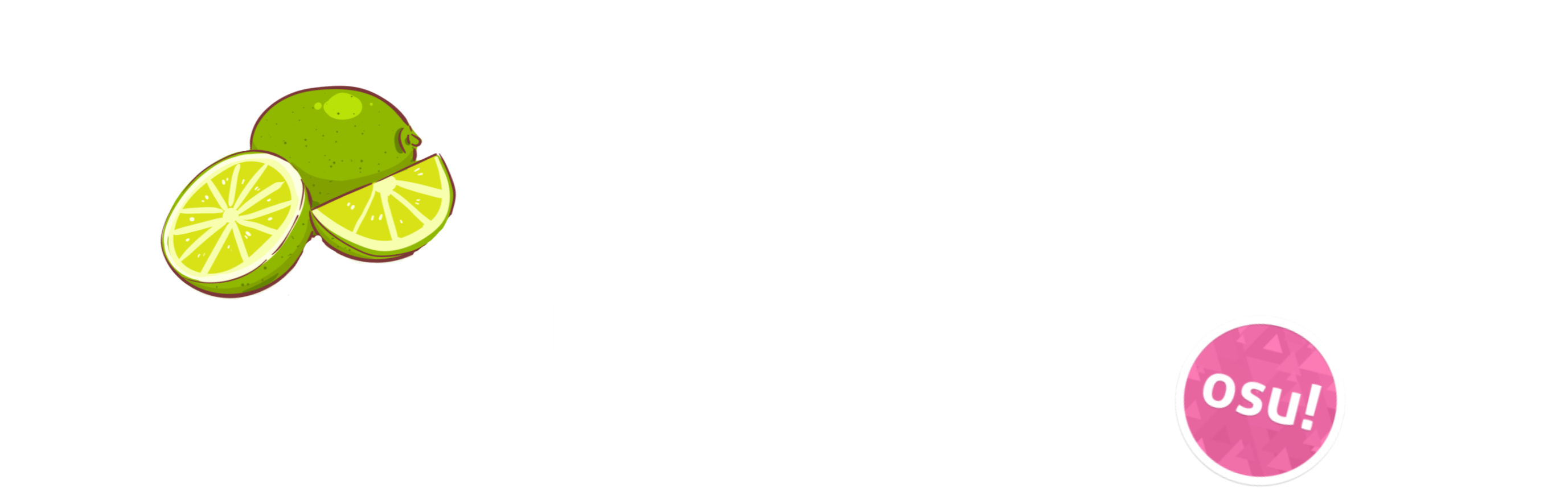 The first logo: three limes, the words "somtum.fun!" in white and an osu! badge