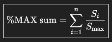 %MAX sum formula